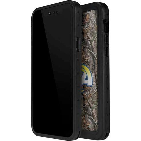 NFL Los Angeles Rams Realtree AP Camo iPhone 15 Pro Waterproof Case
